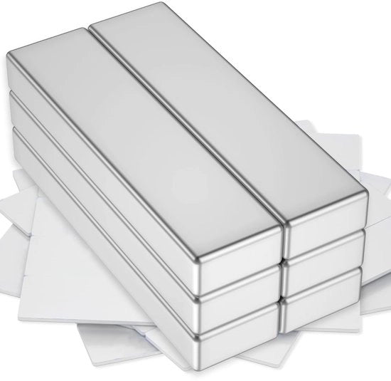MAGNETI 6 pezzi forti grandi, 40 x 10 x 5 mm magneti neodimio forti magneti piani adesivi magneti forti per tabella magnetica porta frigorifero magneti rettangolari per frigorifero