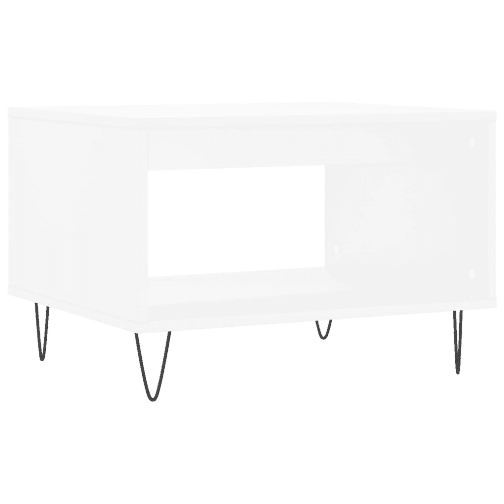 Tavolino da Salotto Bianco 60x50x40 cm in Legno Multistrato 829252