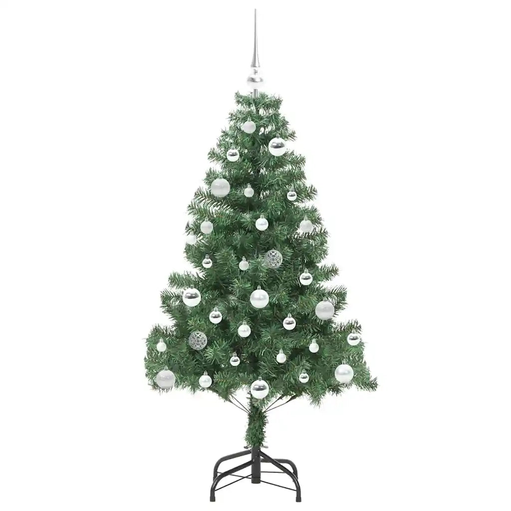 Albero di Natale | Decorazioni natalizie con 150 LED con supporto Verde 150 cm PVC