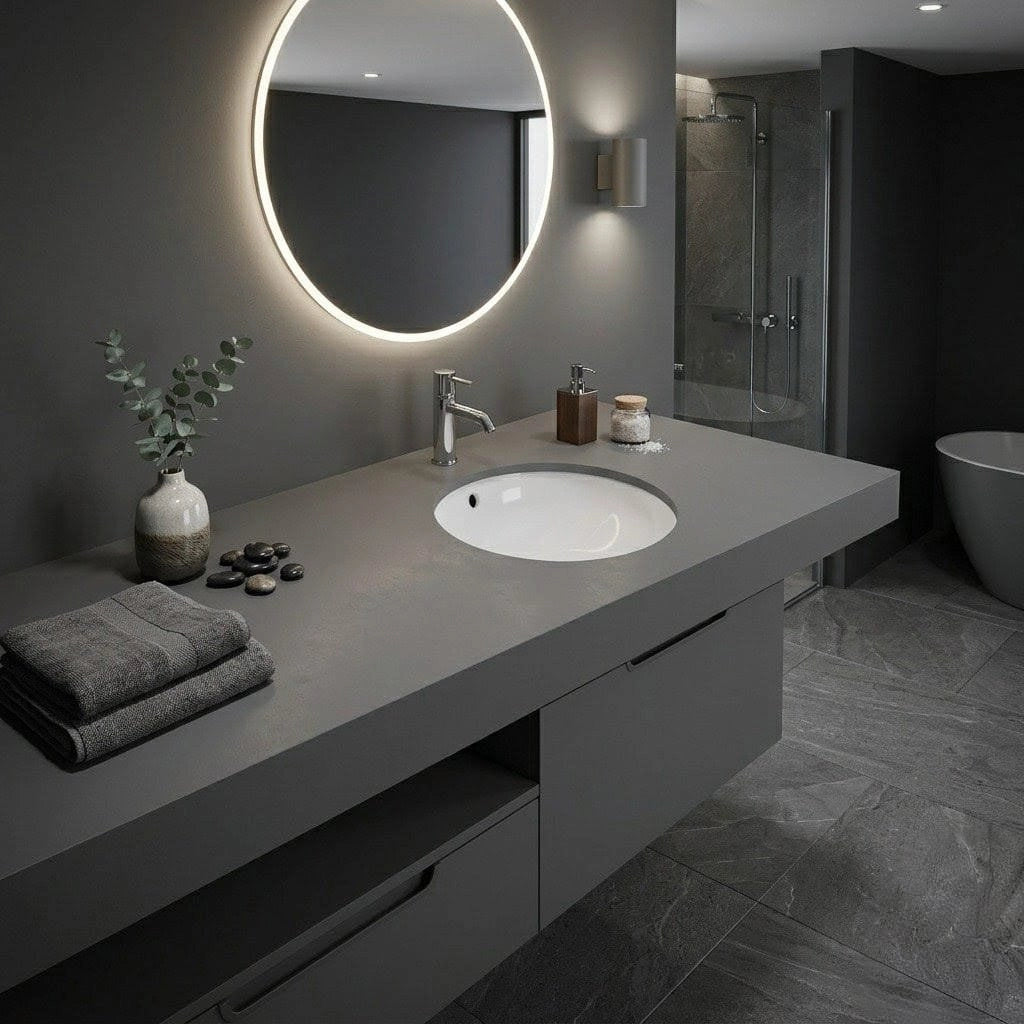 Lavabo sottopiano tondo Rak Ceramics - Bianco