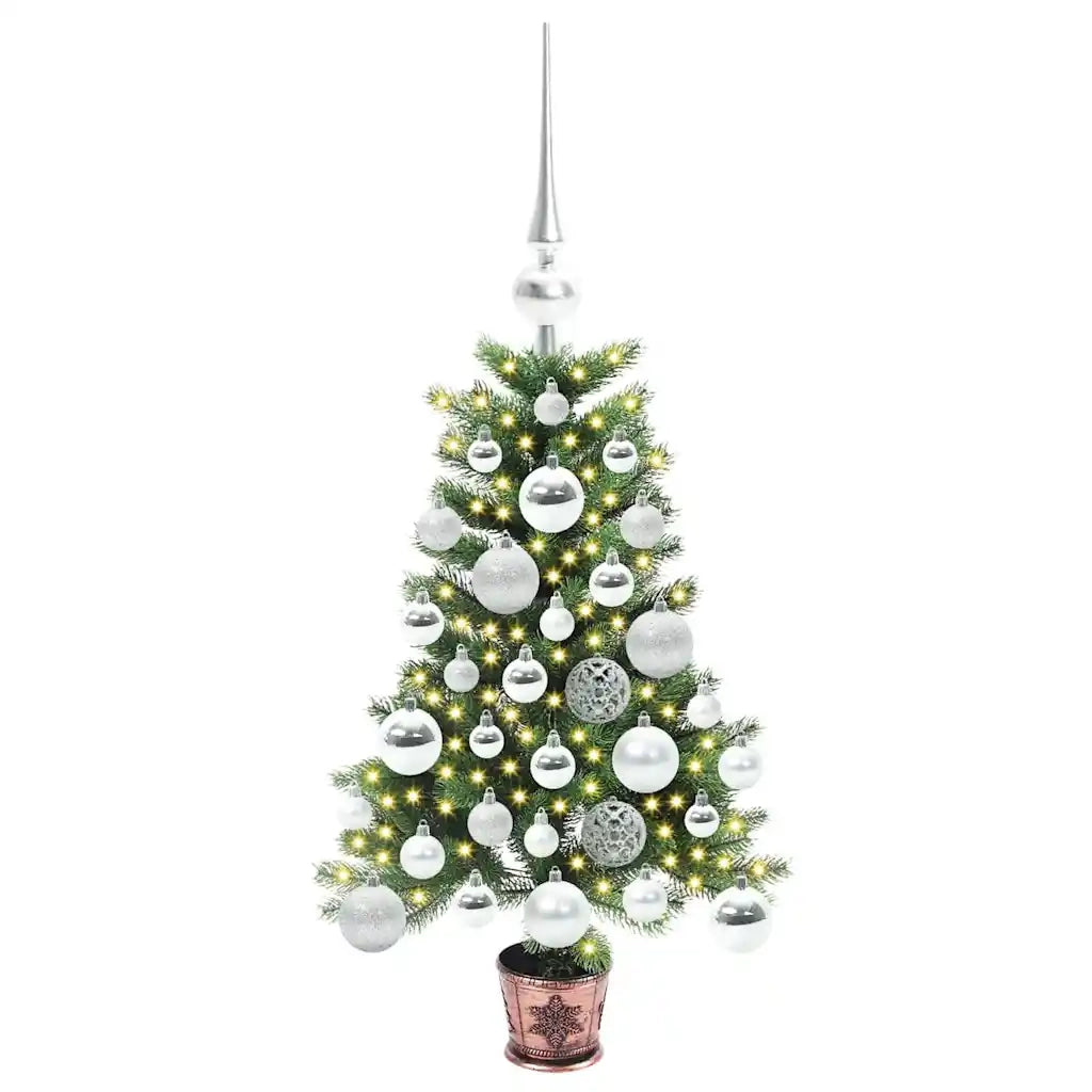 Albero di Natale con 150 LED con supporto Verde 65 cm PE 3396296