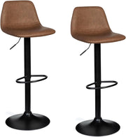 Set di 2 sgabelli da bar TEXAS vintage marrone