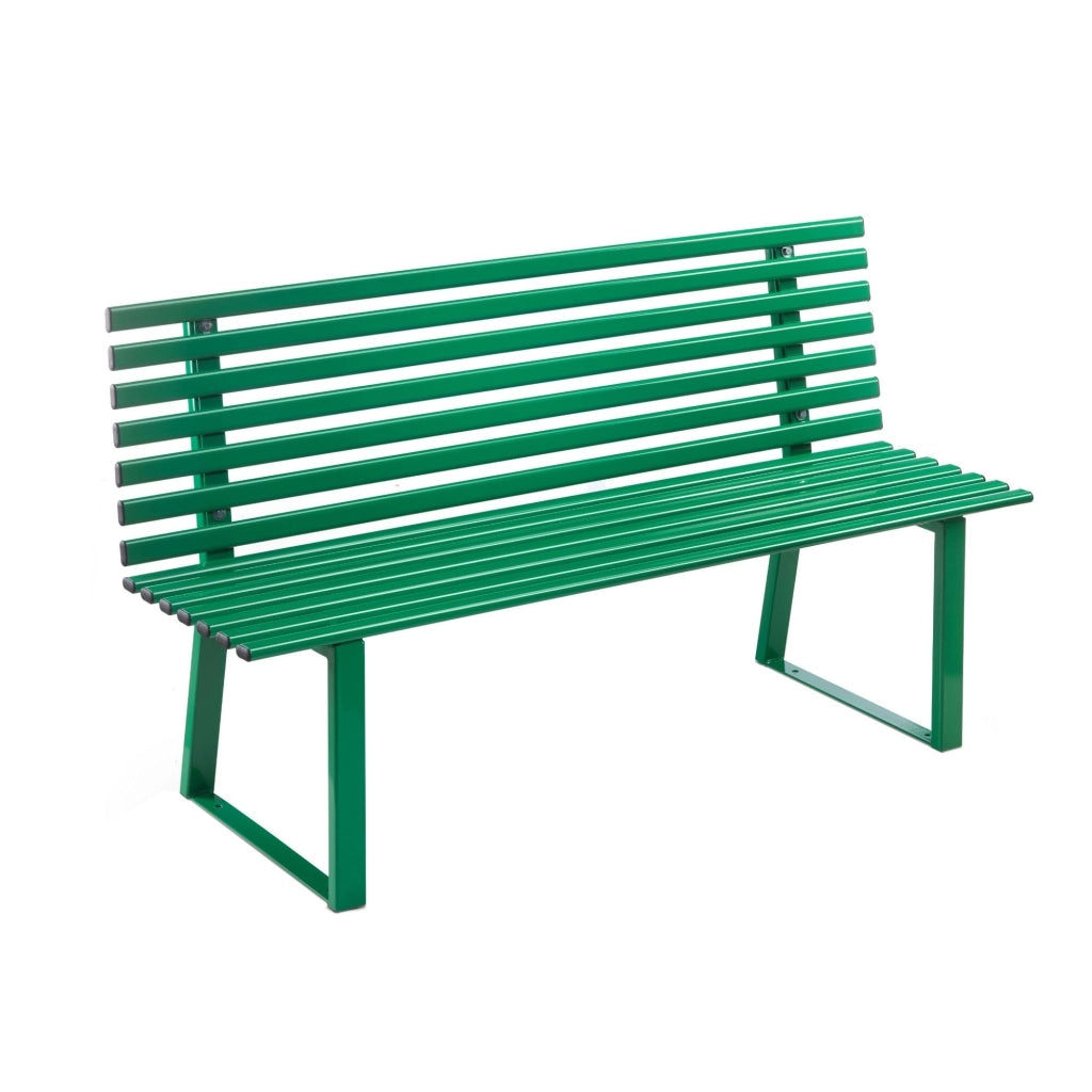 Andrys Panchina Giardino con Schienale 150x50x82 Zincata Verde