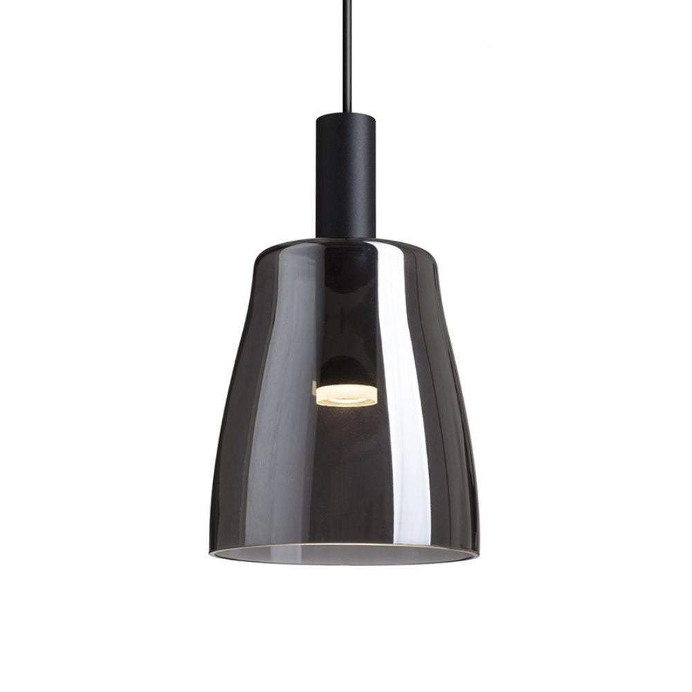 Lampadario BELLINI M LED a sospensione nero vetro fumè  230V LED 5W 30°  3000K