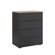 Vicco Credenza Antracite 30 x 83.6 cm con 4 cassetti