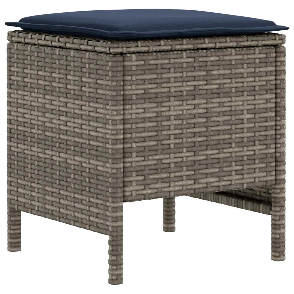 Set di Mobili 8 pz Grigio e Blu Navy Rattan in PE 3422200