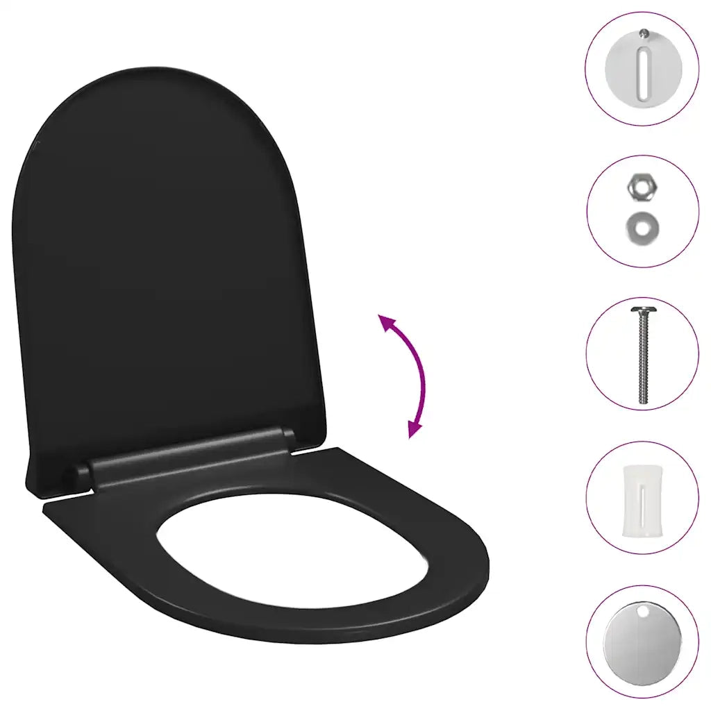 Copriwater Ammortizzato a Sgancio Rapido Nero CFW2428640