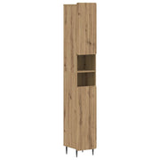Armadio da Bagno con Ripiano Aperto ZWOLLE Rovere Artigianale 896384