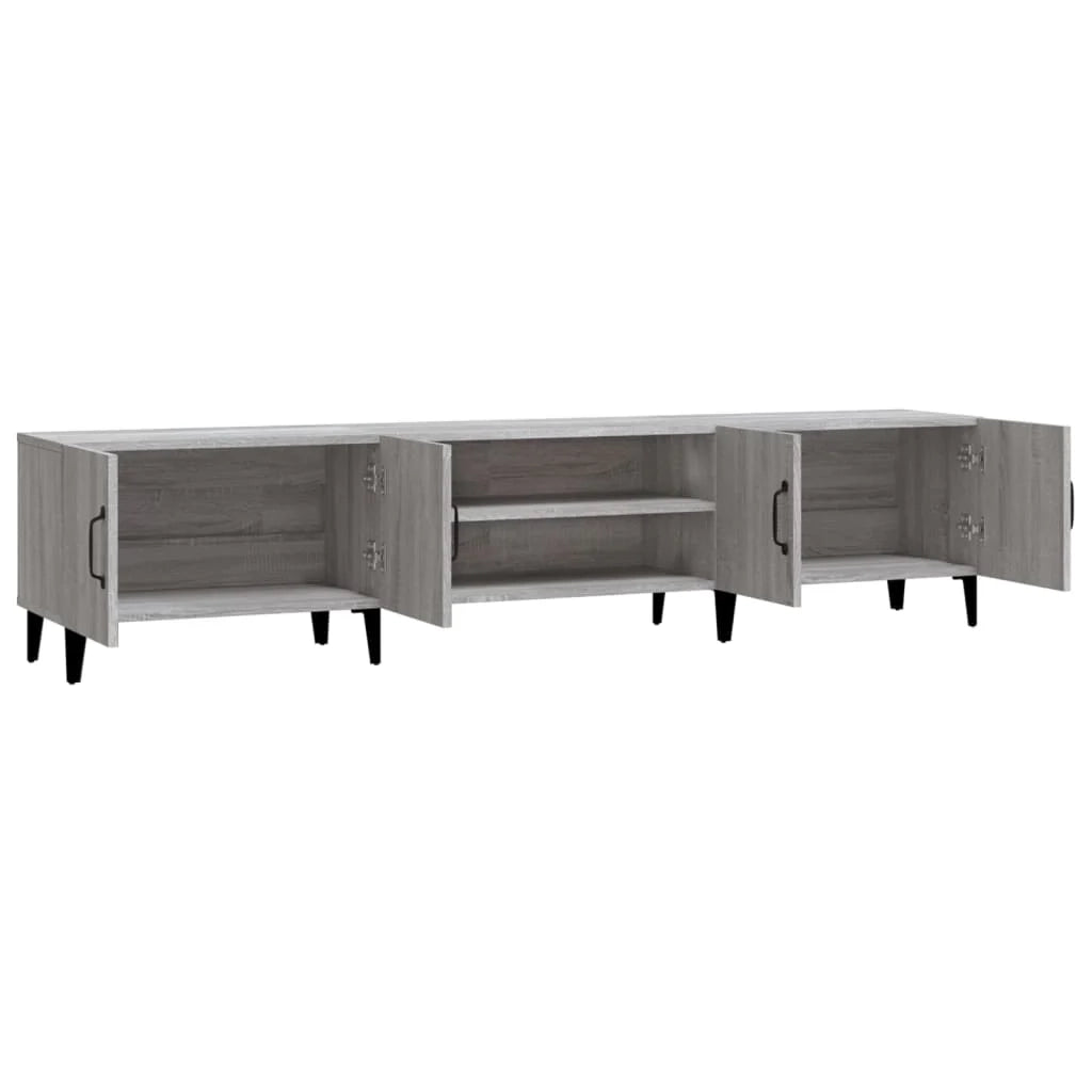 Mobile TV multimediale mensola TV credenza TV sala da pranzo soggiorno camera da letto Sonoma 180 x 31,5 x 40 cm legno ingegnerizzato grigio 02_0028428