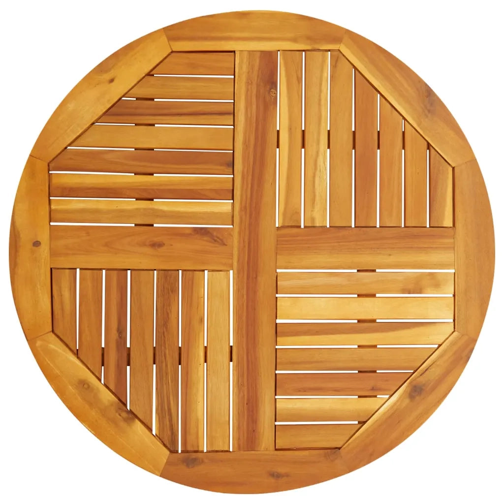 Piano per Tavolo Ã˜80x2,2 cm Rotondo in Legno Massello di Acacia
