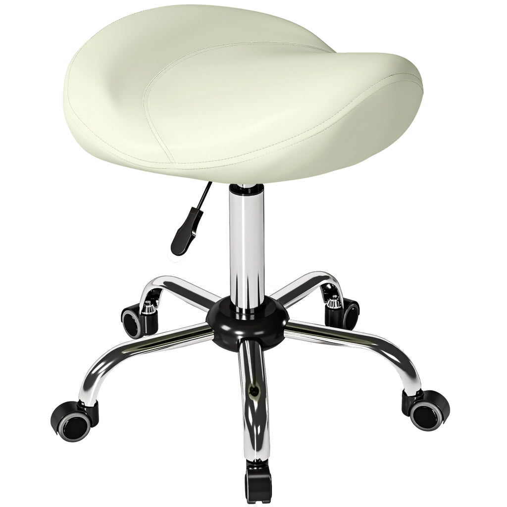 Sgabello girevole regolabile in altezza ¨C Xylo ¨C Similpelle crema per spa, massaggi e tattoo