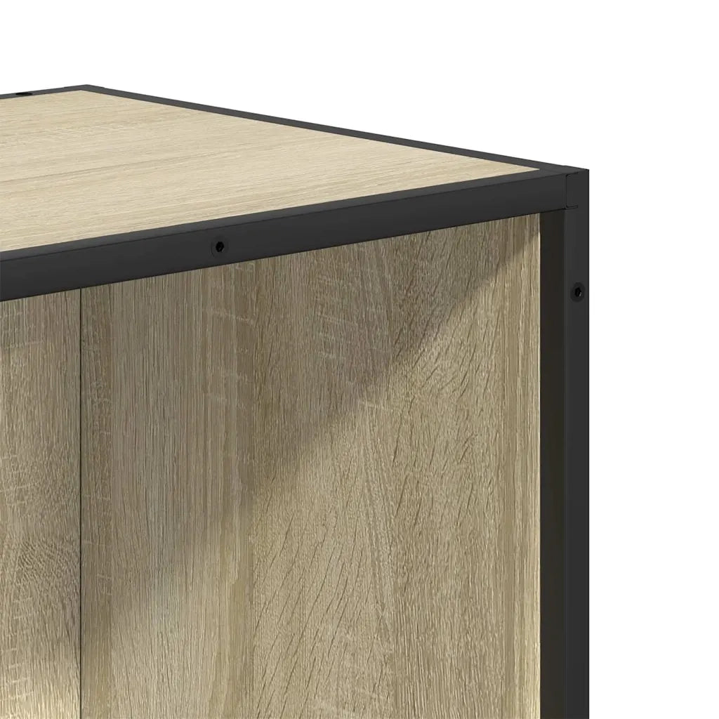 Libreria-Scaffale per Libri-Mobile di Stoccaggio Rovere Sonoma 33,5x33x107,5 cm in Legno Multistrato