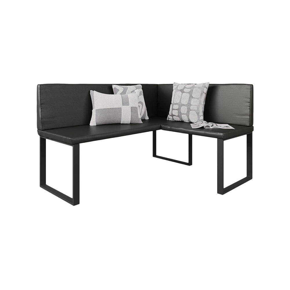 Vicco panca ad angolo Nero 120 x 150 cm