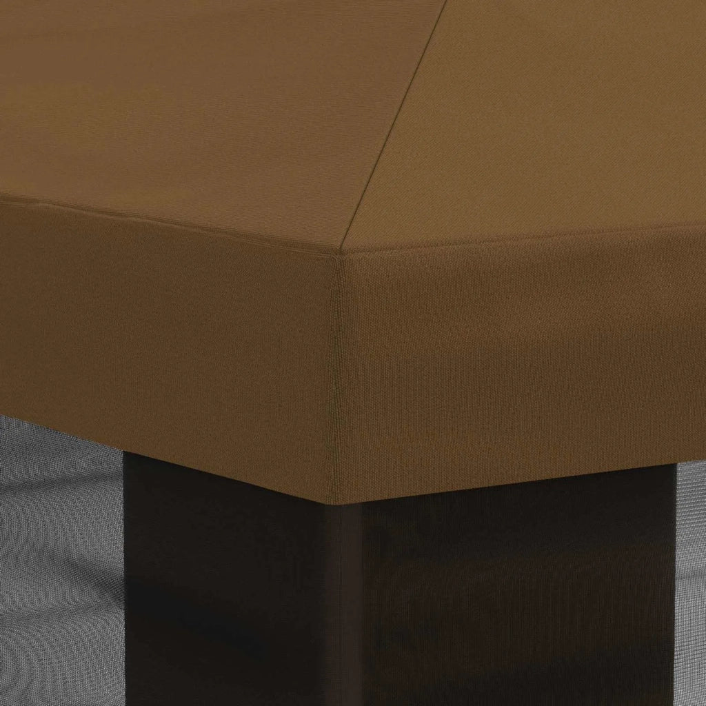 Copertura Gazebo con Pareti Laterali Tortora 600,5 x 300,5 cm 900440