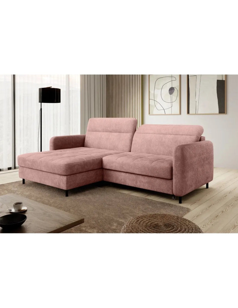 Divano ad angolo collezione GOUMSI colore Rosa cipria