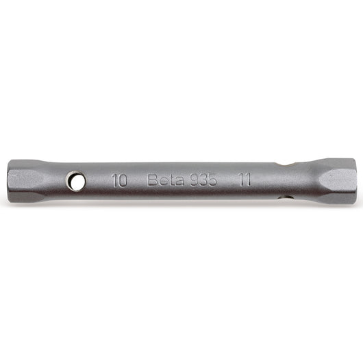 Beta chiavi a tubo doppie esagonali serie leggera cromate satinate mm 10x11 935