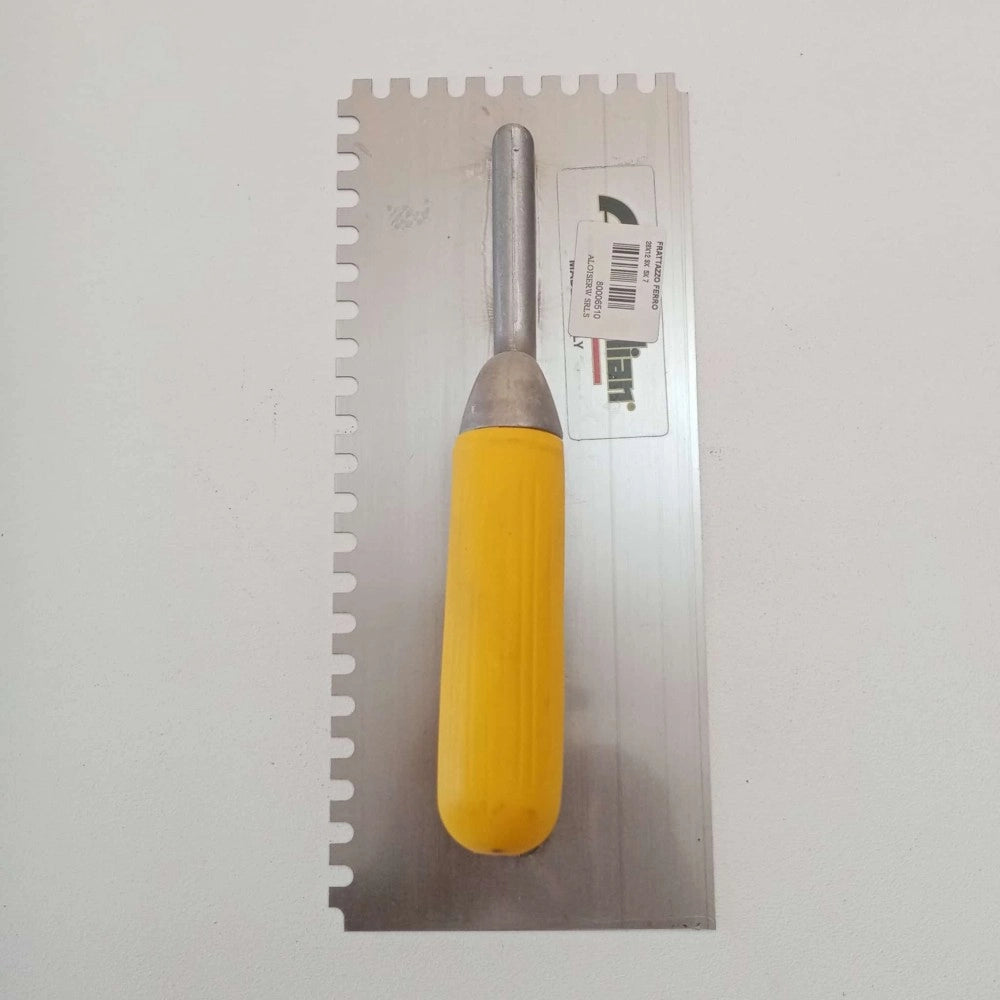 Australian 28x12cm dente 5x7mm sinistro frattone frattazzo dentato in ferro per colla