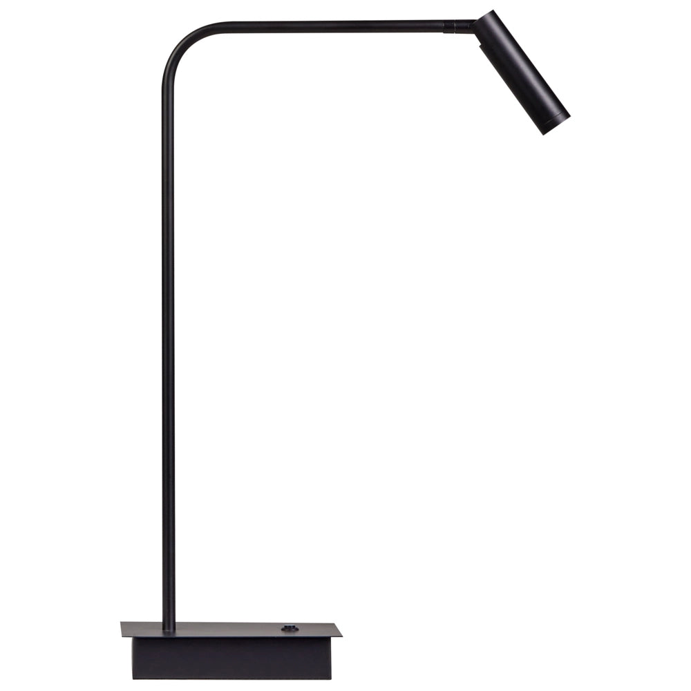 Lampada da tavolo nero LED intensità variabile braccio regolabile stile moderno cameretta ufficio