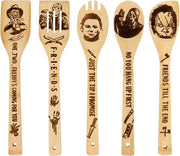Lettiera in legno con figure di horror - decorazione da cucina per Halloween - regalo ideale per gli appassionati di horror