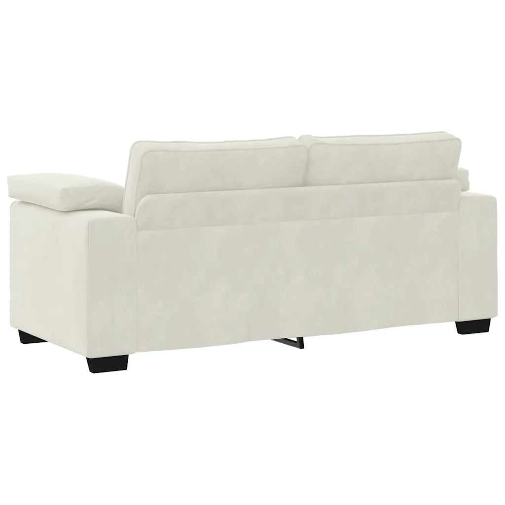 vidaXL Divano Divanetto Crema 140 cm in Velluto