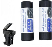 Sacchetto per toilet biologico portatile universale in materiale biodegradabile - Set di 40 - Nero - Adatto per toilette da campeggio - Dimensioni 60 × 65 cm.