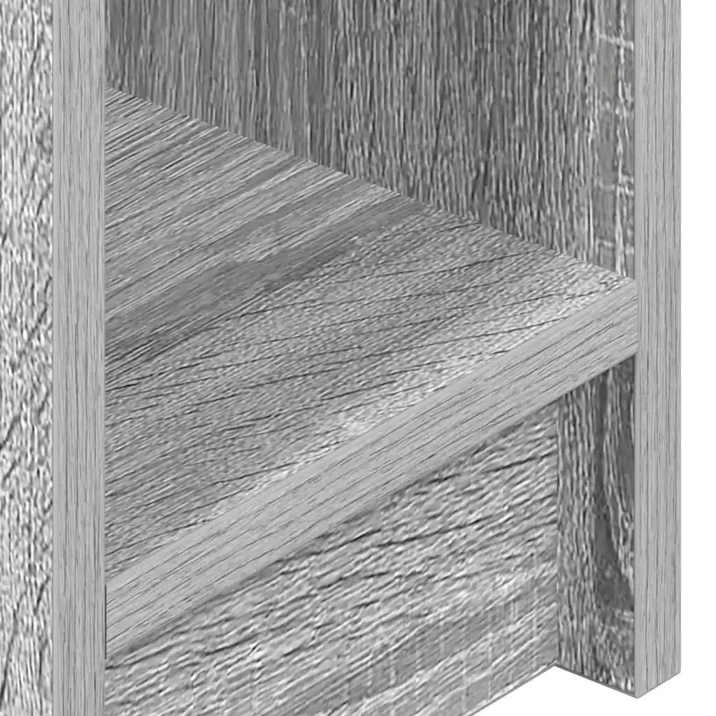 Comodino con cassetto-Tavolino da notte Grigio Sonoma 20x36x60 cm