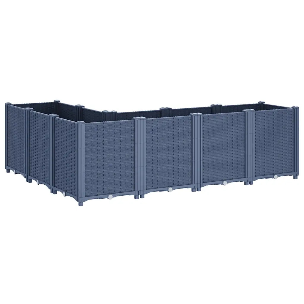 Fioriera da Giardino Grigio Blu 160x120x53 cm in PP 367861