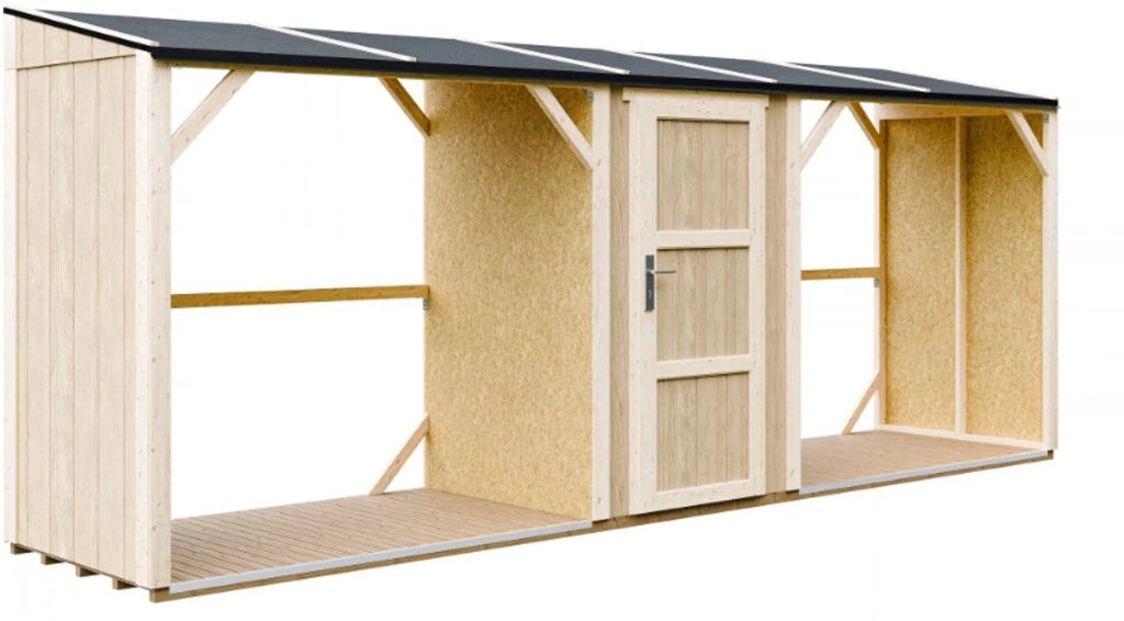 TIMBELA M986 Legnaia Doppia con Ripostiglio 6,49 m²