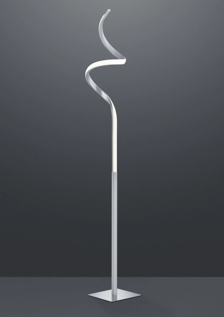 COURSE PIANTANA LED 11W 1150lm, 3000K ONDULATA ACCIAIO SATINATO H. 145CM DIMMERABILE