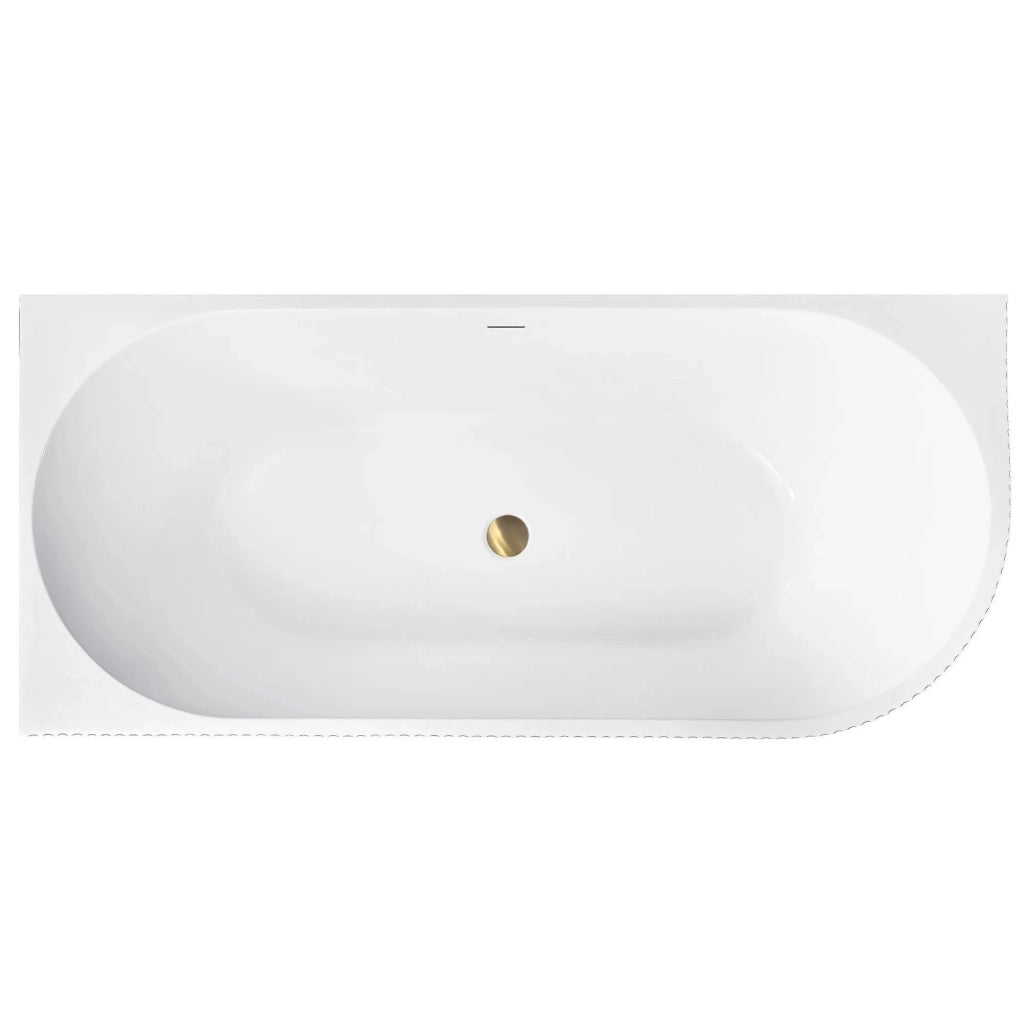 Vasca Bagno Wenus Sinistra 170cm Copritappo oro spazzolato