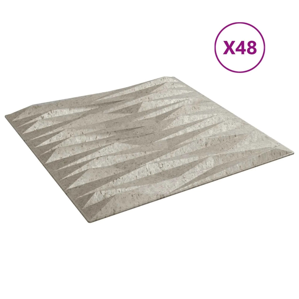 Pannelli da parete 48 pz 50 x 50 cm Beton pietra Schiuma XPS 42046086