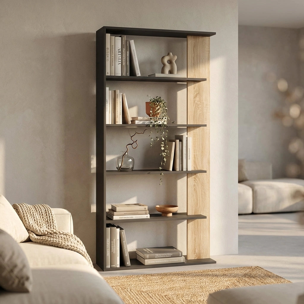 Libreria Moderna di Design in Legno Composito cm 90x23 5x180 - SCAF