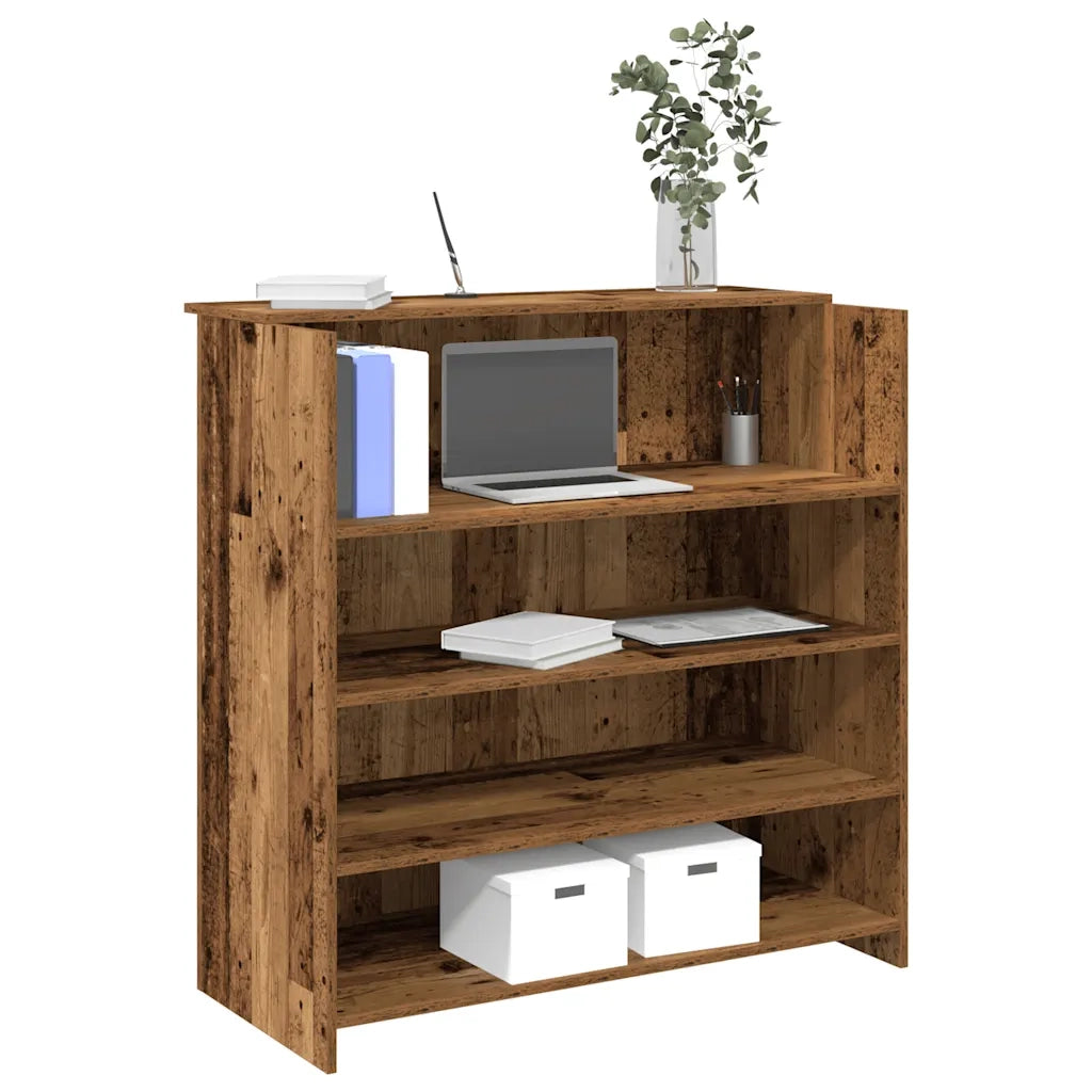vidaXL Banco Reception Legno Antico 100x50x103,5 cm Legno Multistrato