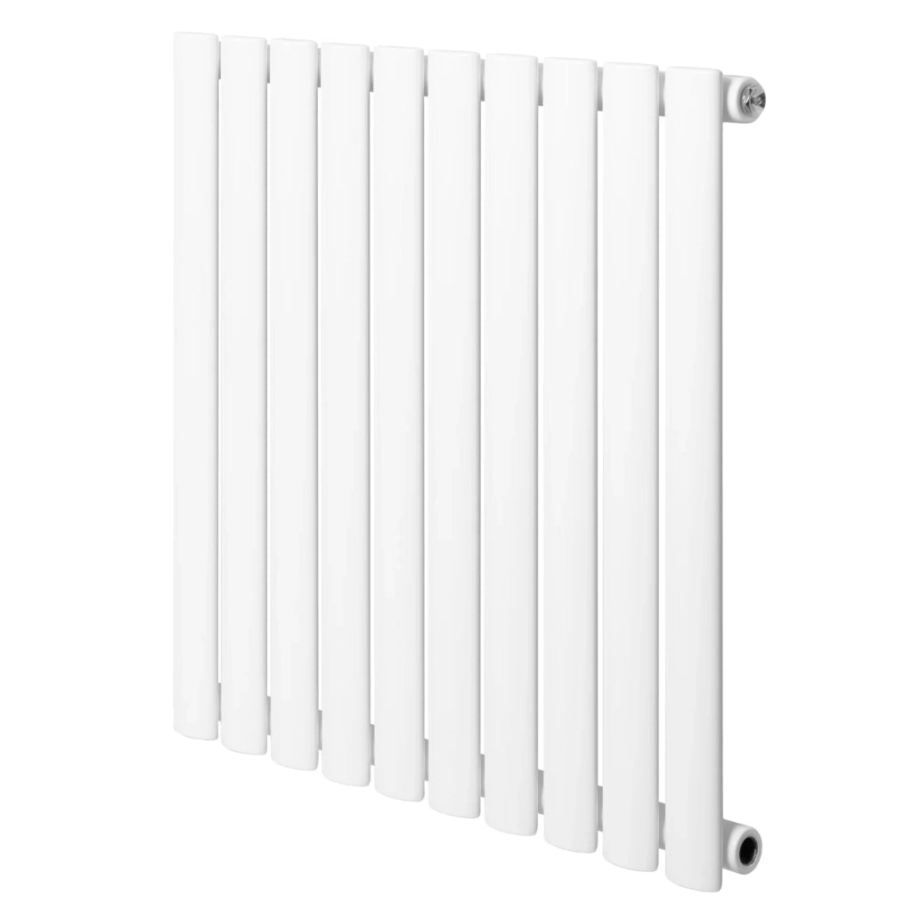 Radiatore Orizzontale Design Ovale Colonna Singola Bianco 600x600 mm