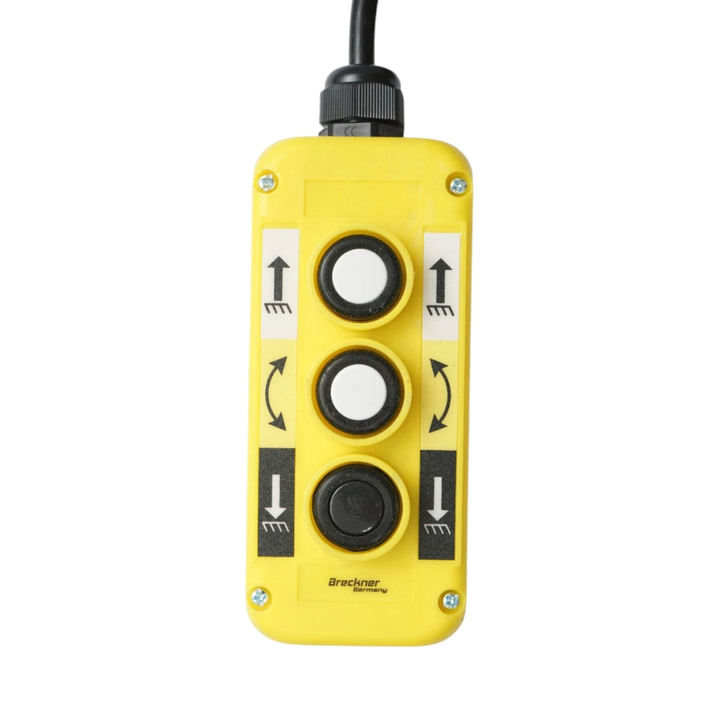 Telecomando industriale con 3 comandi, cavo a spirale e spina a 7 poli Breckner Germany