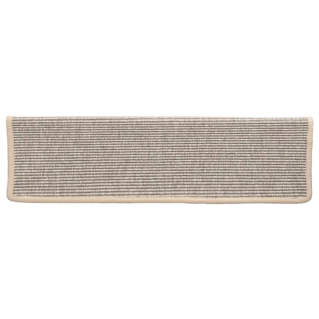Tappetini per scale 15 pz 65x21x4 cm argento bordo rettangolare 326907