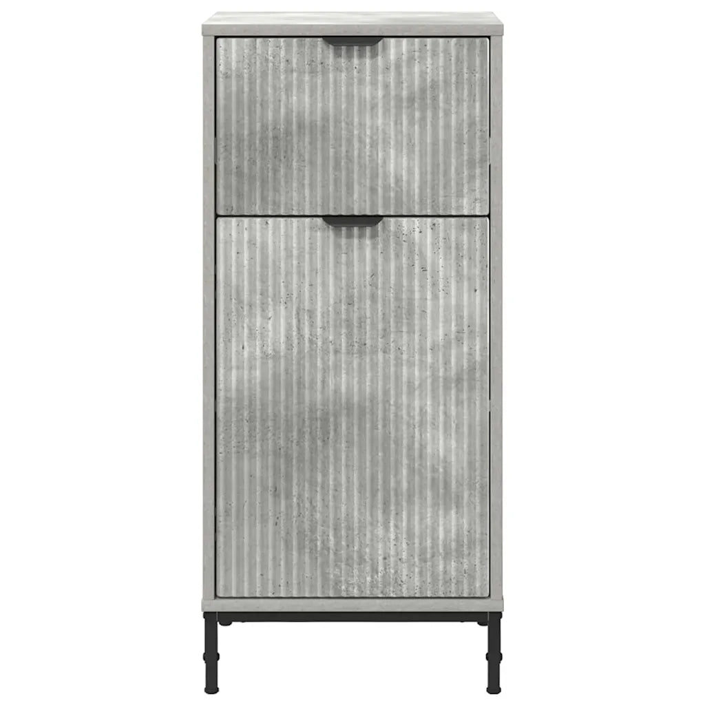 Mobile da Bagno con cassetto Grigio cemento 39,5 x 36 x 88 cm