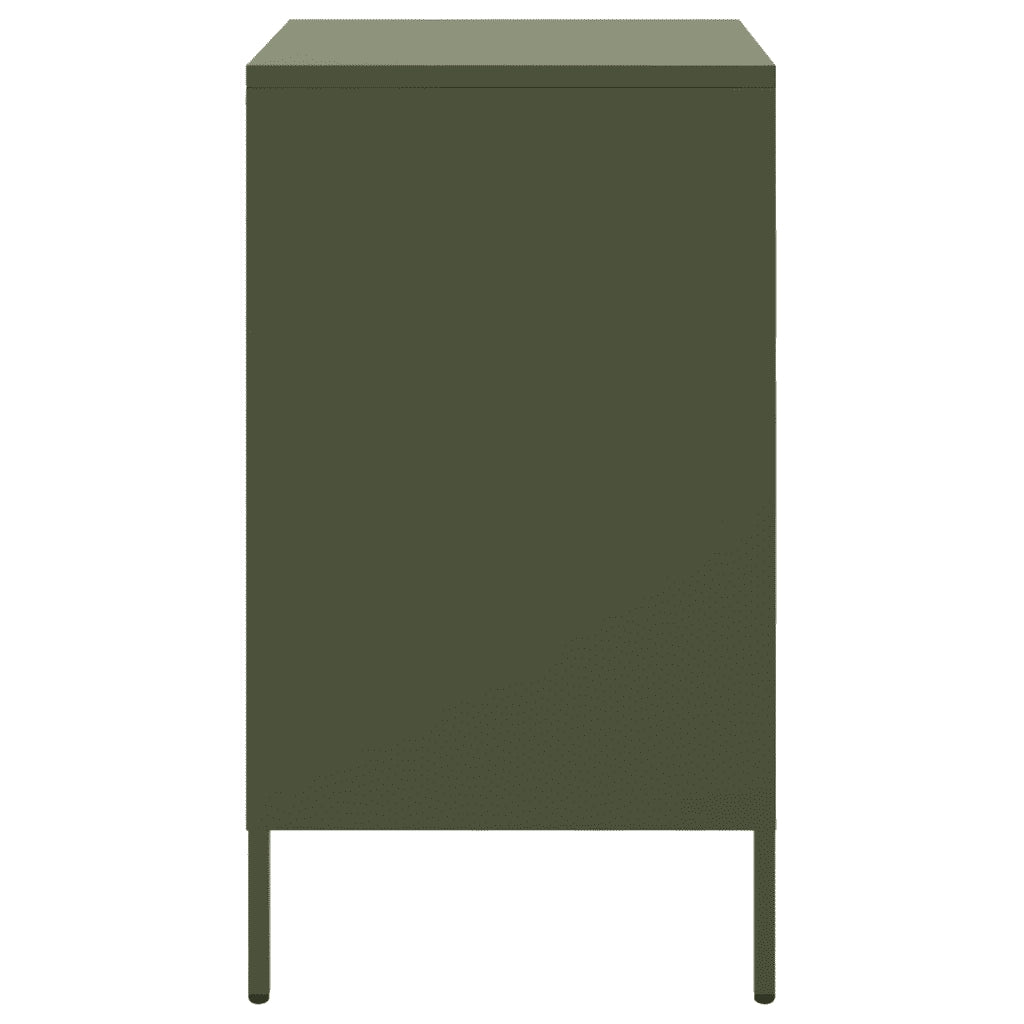 Comodino Verde Oliva 36x39x68 cm in Acciaio 843074