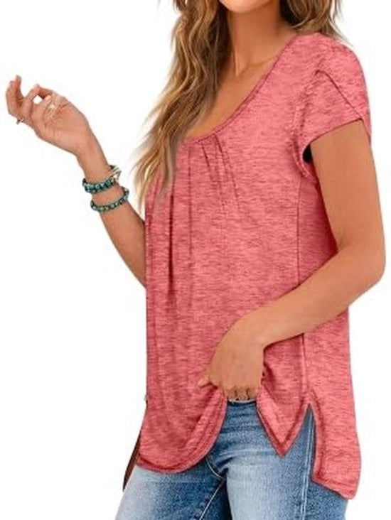 T-shirt estivo XL - Donna - Rosa - Leggero - Comodo - Respirante