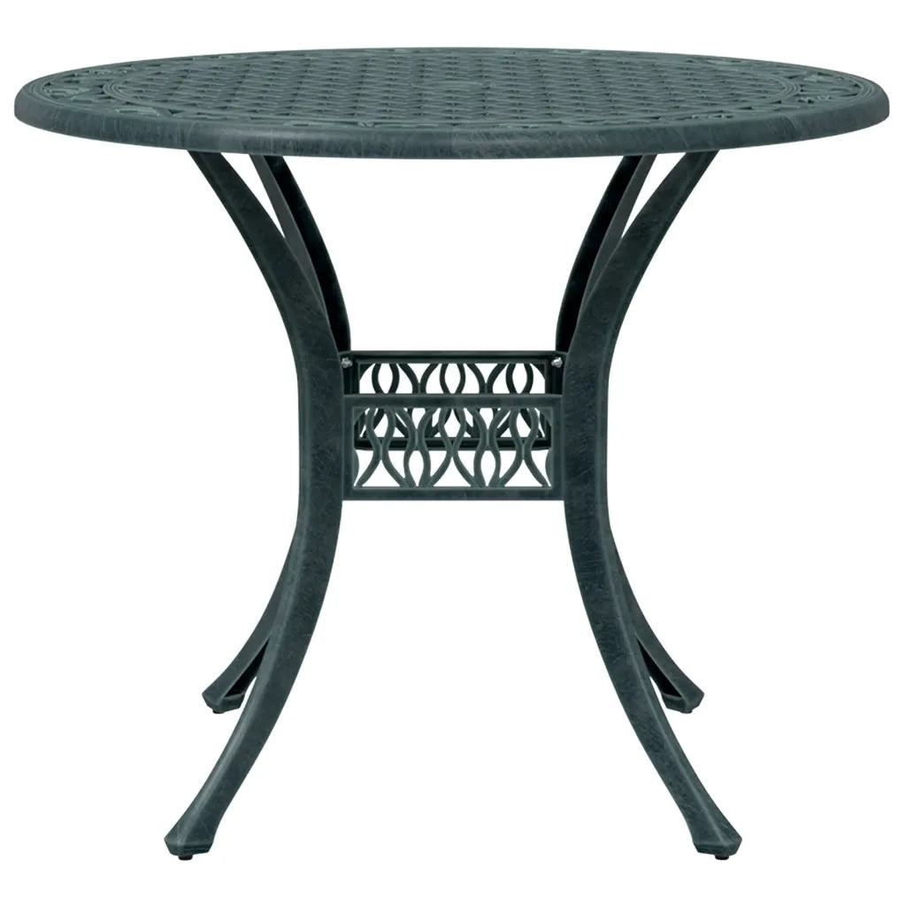 Tavolo da Giardino Verde Ø90x75 cm in Alluminio Pressofuso 4002810