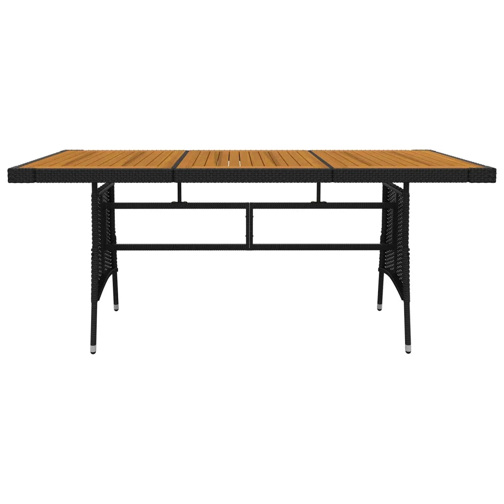 Set da Pranzo per Esterni 9 pz in Polyrattan Nero 3120111