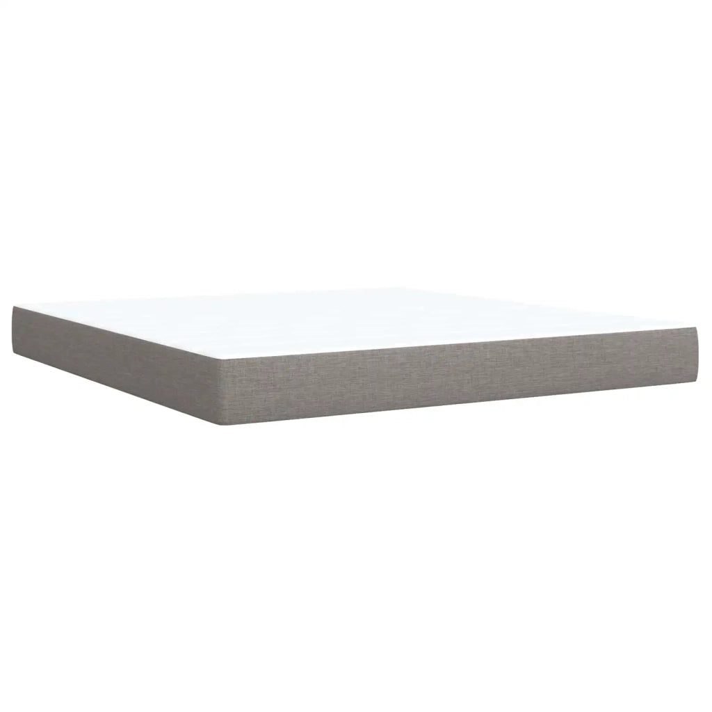 Letto Box Spring LED con Materasso Tortora 180 x 200 cm Tessuto 3455672