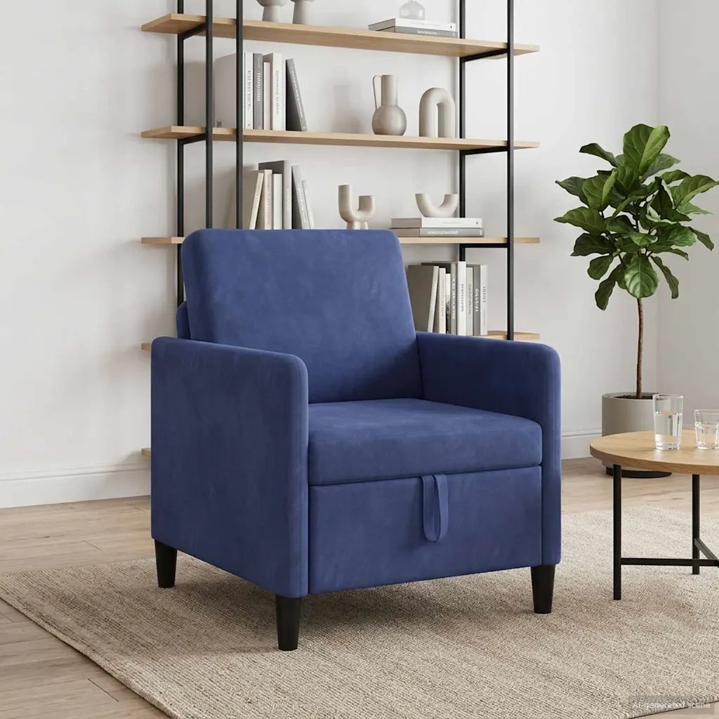 Divano con Storage Blu Polizia 72 x 78 x 87 cm Poliestere 42036889