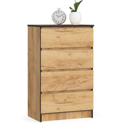 Cassettiera AKORD K60 Cassettiera Quercia Craft 60 cm 4 cassetti 60x40x99 cm