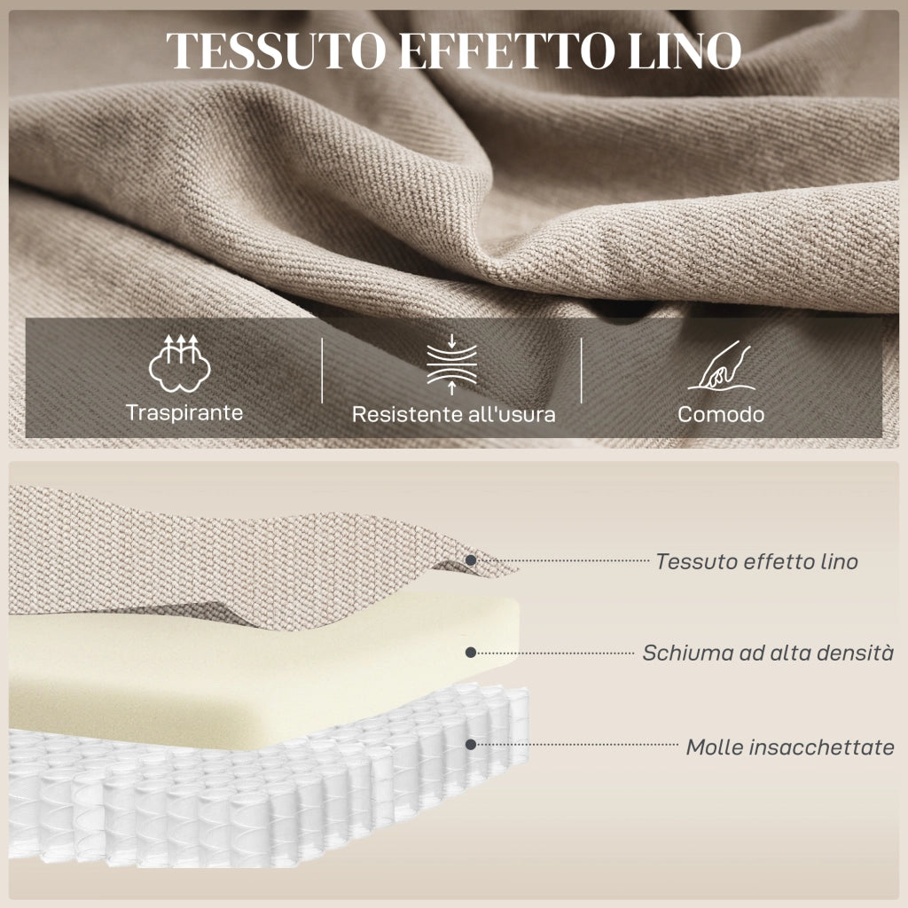Poltrona Elettrica Alzapersona Massaggiante Relax Imbottitura in Foam e Poliestere Beige