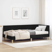 Struttura Letto Angolare con Materasso 2 pz-Giroletto con materasso Verde Tessuto 527835