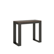 Consolle allungabile 90x40/196 cm Tekno Small Evolution Noce telaio Antracite