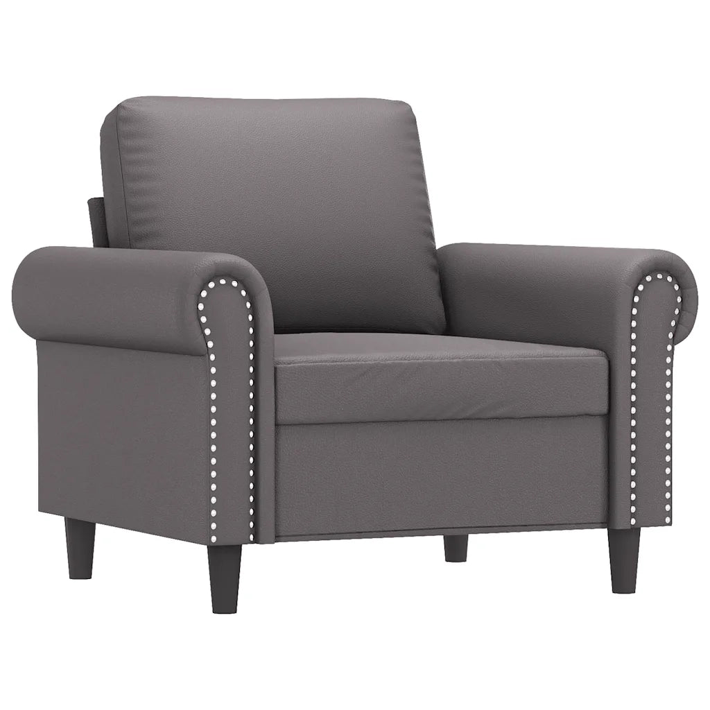 Poltrona-Divano Sedia Grigia 60 cm in Similpelle 685281