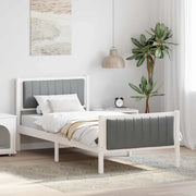 Struttura del Letto Bianco e grigio chiaro 90 x 200 cm 878498