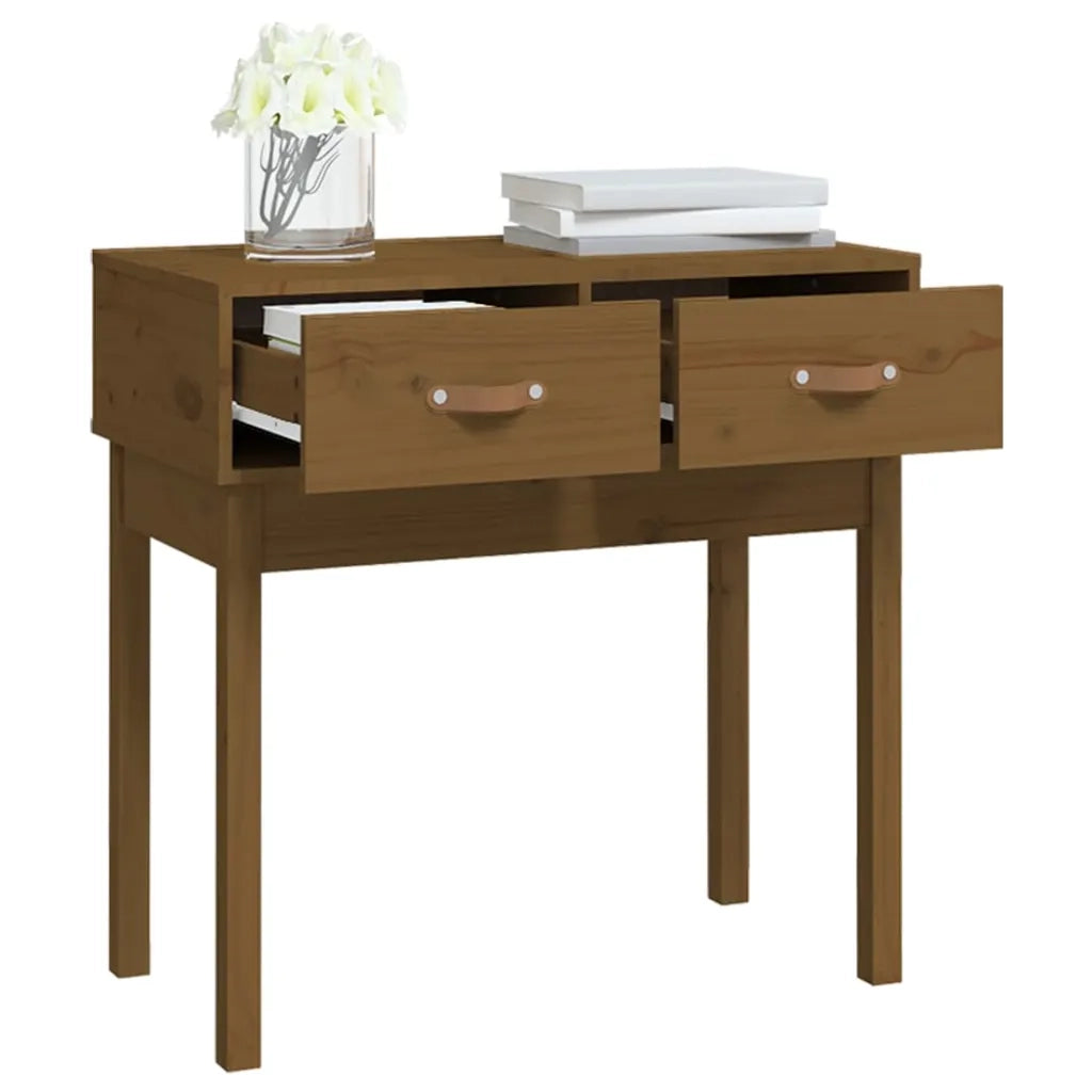 Tavolo Consolle Ambra 76,5x40x75 cm in Legno Massello di Pino 821752